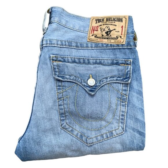 Vintage True Religion Jeans Size 36 RICKY Blue - Picture 1 of 7